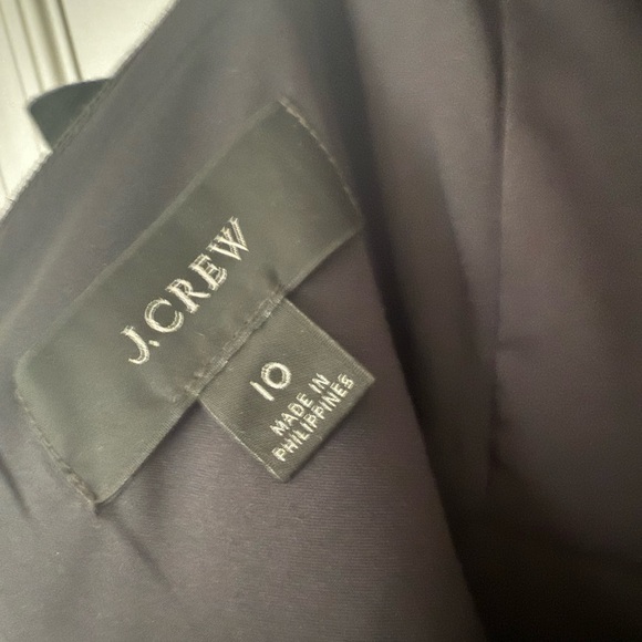 EUC J. Crew Stretch Linen Blend Spaghetti Strap Black Midi Dress Size 10 - Picture 3 of 6